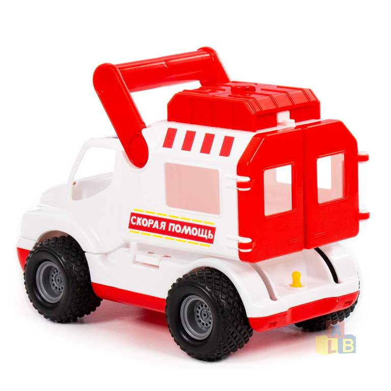 КонсТрак - скорая помощь,  автомобиль (в сетке)  арт.0490 (кор.9)
