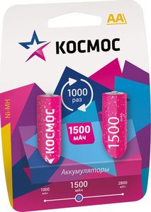Аккумулятор КОСМОС R6 NI-MH (1500mAh) арт.КОСRNIMH(1500mA)