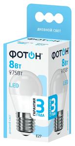 Лампа светодиодная ФОТОН LED P45 8W E27 4000K арт.23760