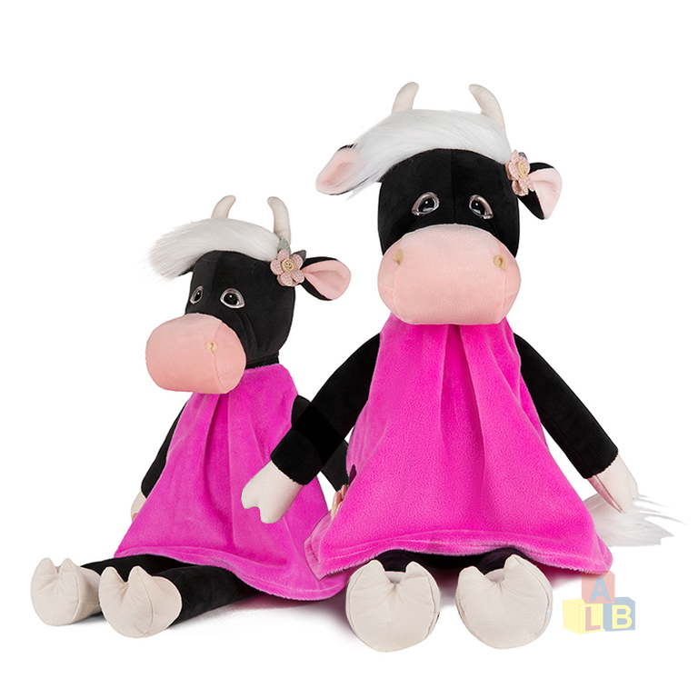 Мягкая Игрушка Maxitoys Luxury, Коровка Даша в Бархатном Платье, 23см, арт.MT-MRT022008-23
