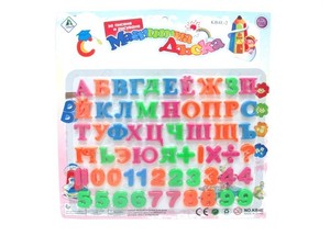 Азбука и цифры магнитные на карт.арт.42365