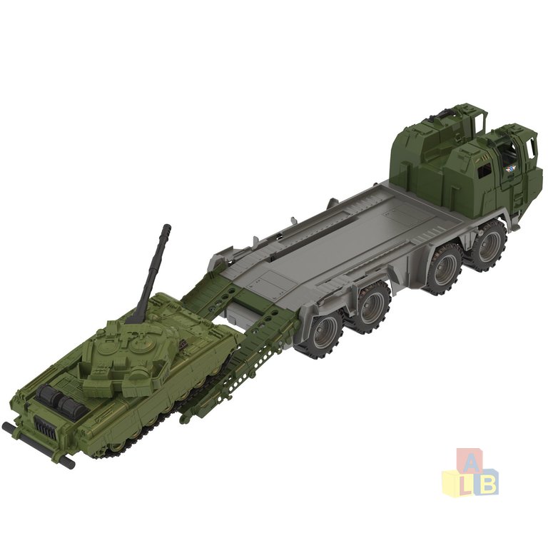 Военный тягач "Щит" с танком (камуфляж), арт.258/1