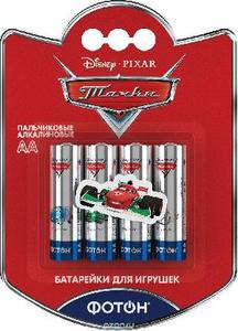 Эл.питания ФОТОН LR6 BP4, Disney Тачки+наклейка (кор.40шт.)арт.22852