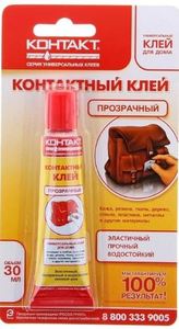 Контактный клей КОНТАКТ прозрачный, 30мл КК144-Б30 блистер арт.12061