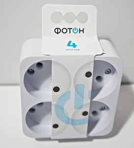 Разветвитель электрический (четверник) "ФОТОН" АМ 6-4, 6А, арт.12325