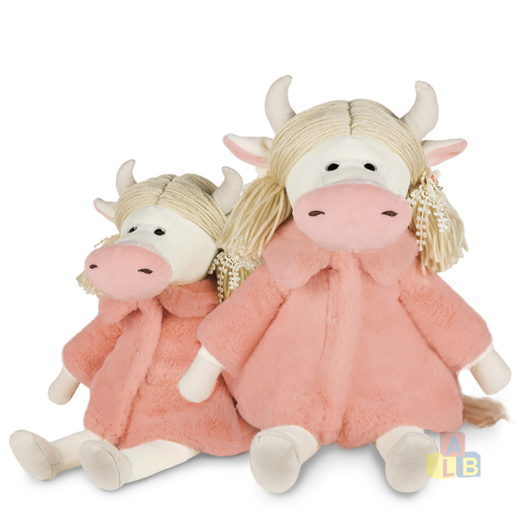 Мягкая Игрушка Maxitoys Luxury, Коровка Варвара в Розовой Шубке, 22см, арт.MT-MRT022030-22