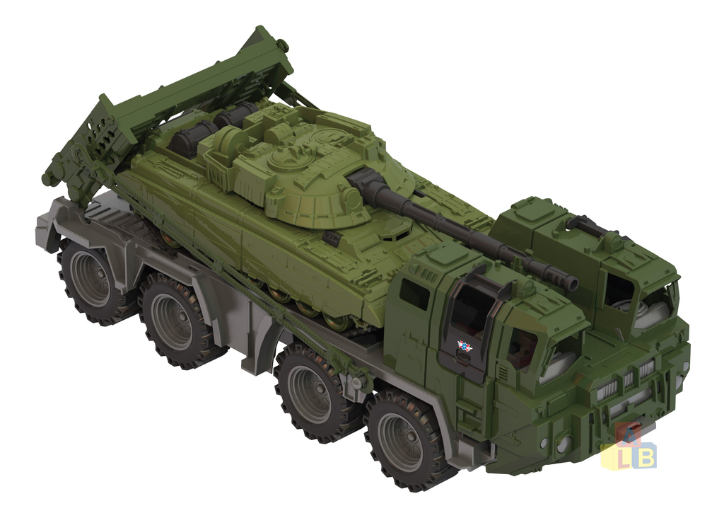 Военный тягач "Щит" с танком (камуфляж), арт.258/1