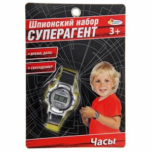 ШПИОНСКИЙ НАБОР "ИГРАЕМ ВМЕСТЕ" "СУПЕРАГЕНТ" ЧАСЫ НА КАРТ., арт.B866126-R