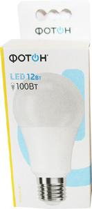 Лампа светодиодная ФОТОН LED A60 12W E27 4000K (кор.10шт.)арт.22827