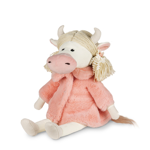 Мягкая Игрушка Maxitoys Luxury, Коровка Варвара в Розовой Шубке, 22см, арт.MT-MRT022030-22