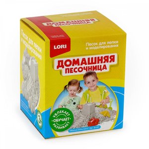 Дп-001 Домашняя песочница "Морской песок" 0,5 кг, 2 формочки